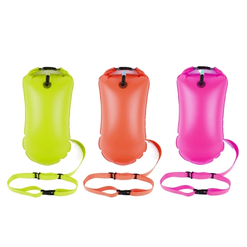 

A9LD Inflatable Swim Buoy, Outdoor Swimming Buoy Pull Safety Tow Float, Waterproof Swim Belt Dry Bag for Open Water Swimming