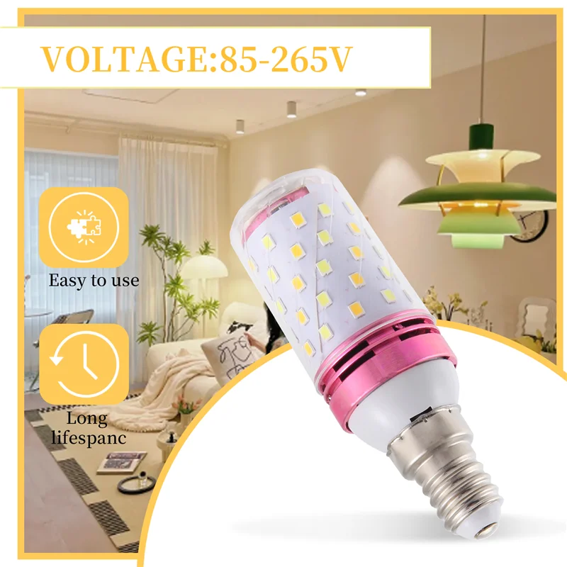 LICE-3 Цветовая температура Интегрированная светодиодная кукурузная лампа SMD AC85V - 265V Теплый белый свет Высокое освещение Энергосбережение Маленький светодиодный светильник Бу
