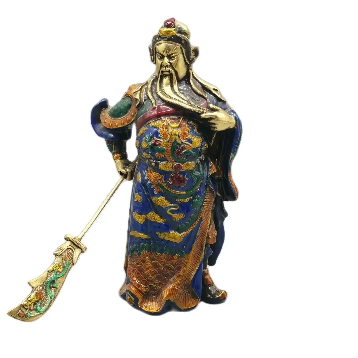 Huangtongcai Guan Gong blesses peace, seeks wealth, guards homes, living rooms, decorations, handicrafts