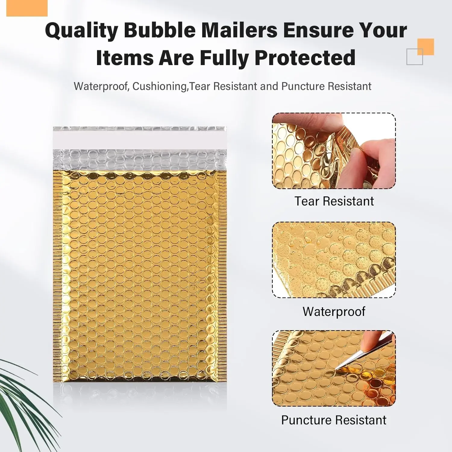 100pcs Bubble Mailer Envelopes Shipping Packaging Bags Small Business Supplies Envelope Mailers Mailing Office School