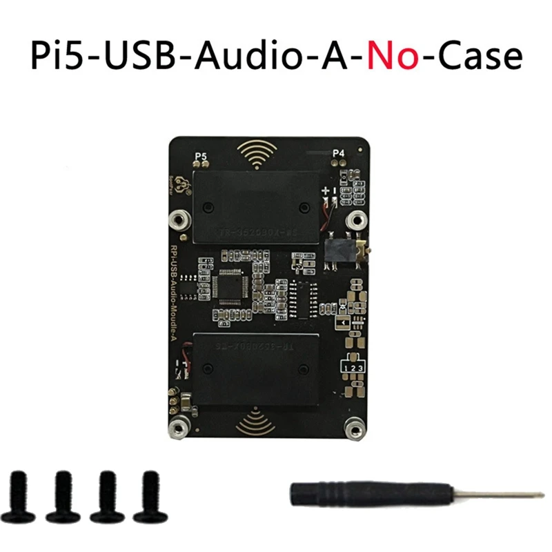 หมวกโมดูลการ์ดเสียง USB สำหรับ RPI 5พร้อมแจ็คหูฟังลำโพงเสียงสำหรับ RPI 5