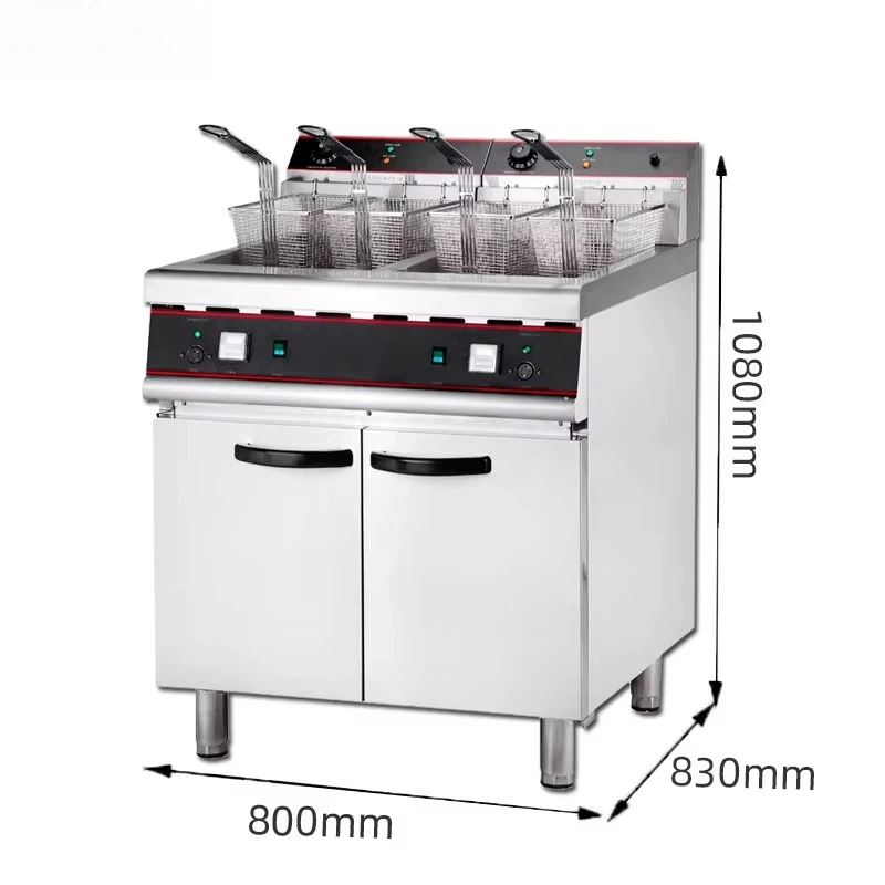 EE1 New Arrival Commercial Double Tank Four Basket Large Capacity Electric Deep Pressure Commercial  Chicken Fast Food Fryer Mac