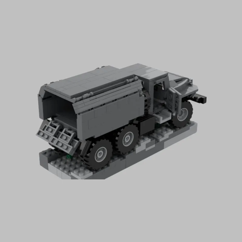 MOC 우랄 운송 트럭 작은 입자 조립 빌딩 블록 어린이 퍼즐 두뇌 훈련 벽돌 장난감