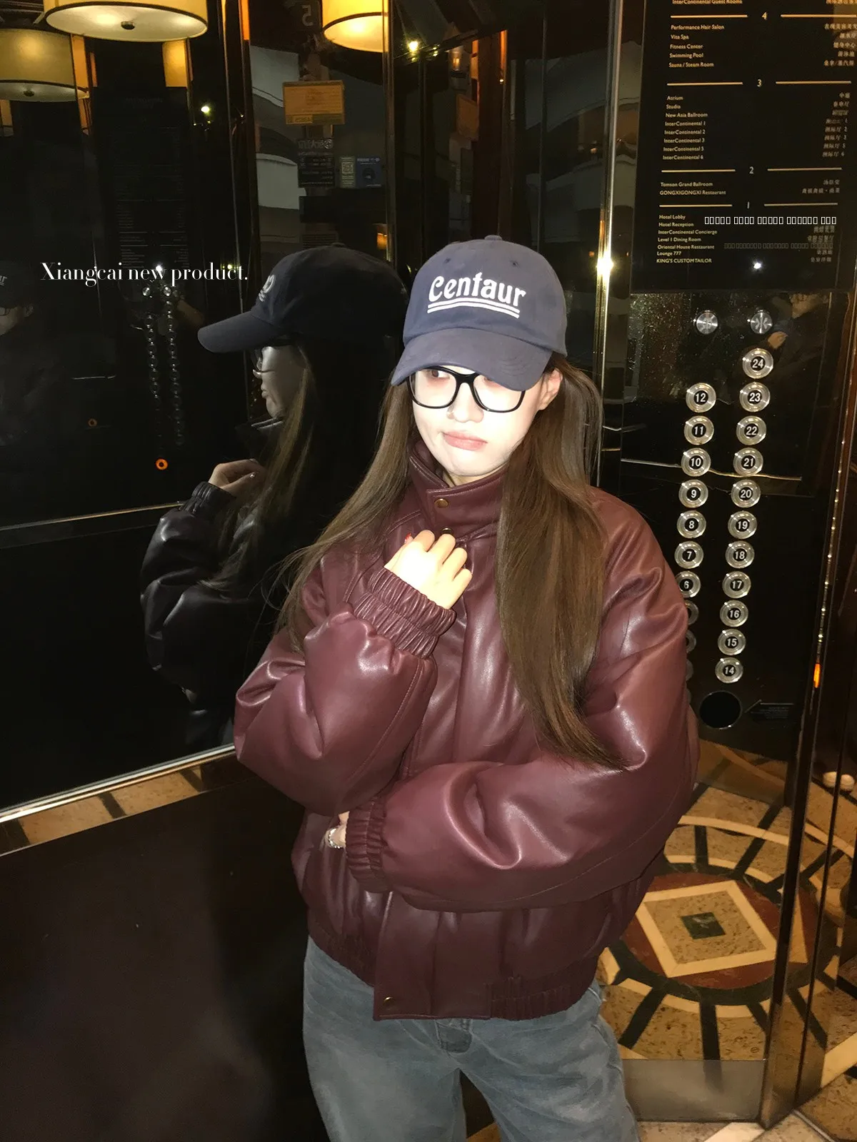 

Женская повседневная куртка из хлопка и кожи, теплая верхняя одежда, на молнии, с длинными рукавами, свободного кроя, из полиэстера