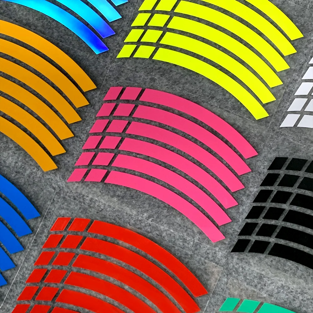 2 Buah Stiker Hub Sepeda Motor Aksesori Stiker Vinil Reflektif dan Tahan Air untuk Yamaha CFMOTO QJMOTO Ymaha KTM Kawasaki