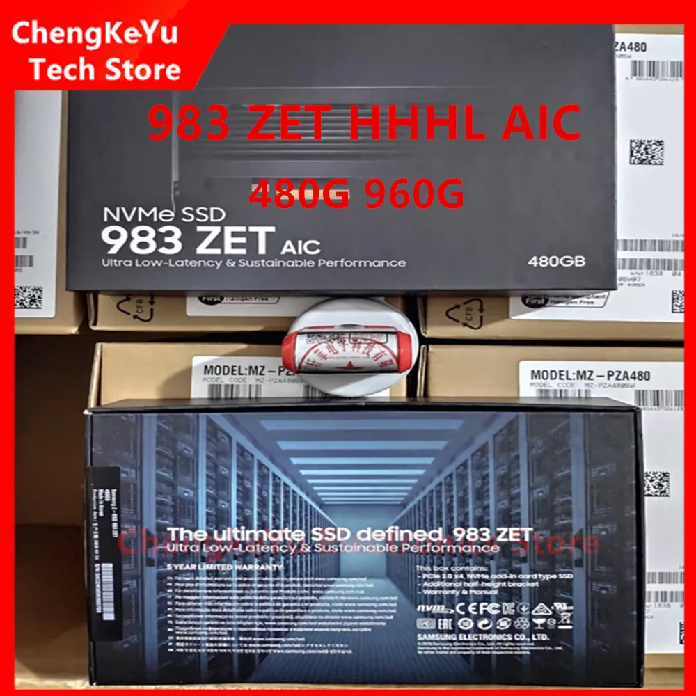 

Enterprise-level solid-state drive For Samsung 983ZET 480G 960G 983 ZET HHHL AIC NVME PCIe 3.0 Original