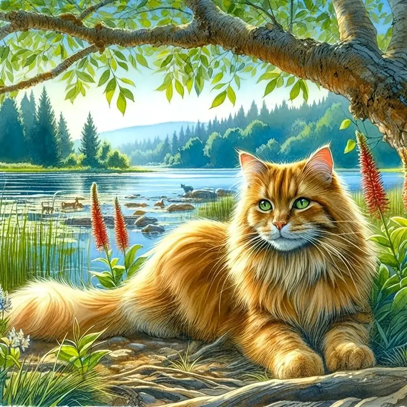 RUOPOTY Cat Diamond Painting Kit Diy Crafts Diamond Art Kits Animal Full Round/Square Abstract Handicraft Art Diamond Painting F