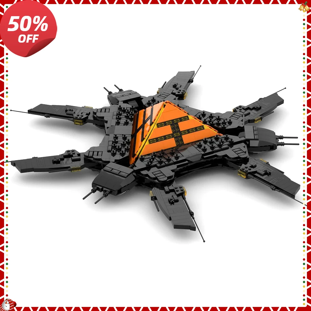

Gobricks MOC Movie Stargate Apophis' Mothership Space Ship Bricks Model Deep Space Ship Building Blocks Toys Children Gifts Toys