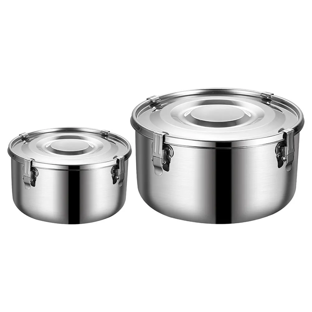 

2Pcs Stainless Steel Leakproof Airtight Portable Food Container Picnic Holder Picnic Utensils Cookout Supplies
