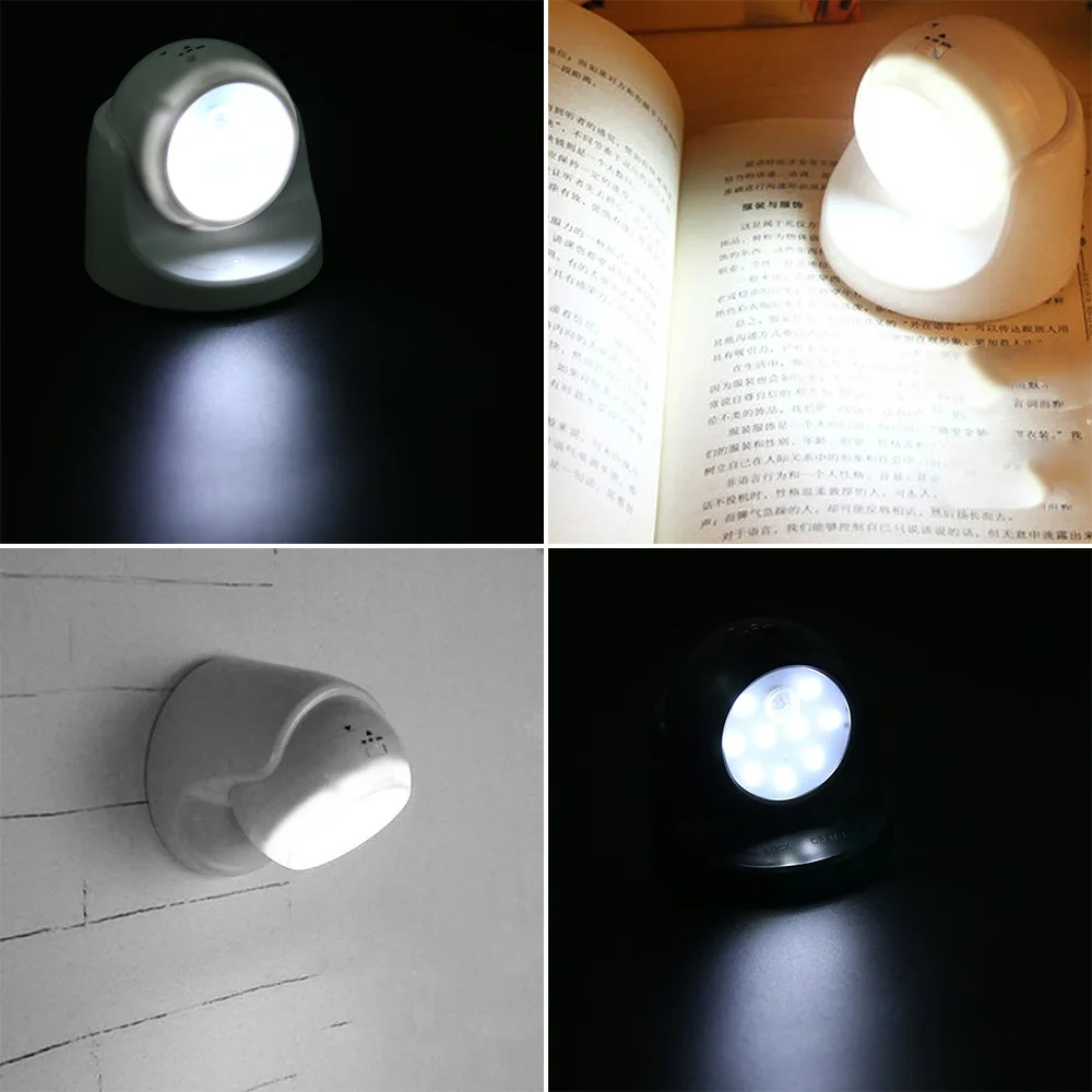 LED Wireless Motion Sensor Light 360Degree Rotation bedroom decor Night Light courtyard Wall decorative Lamp for Stairs lighting