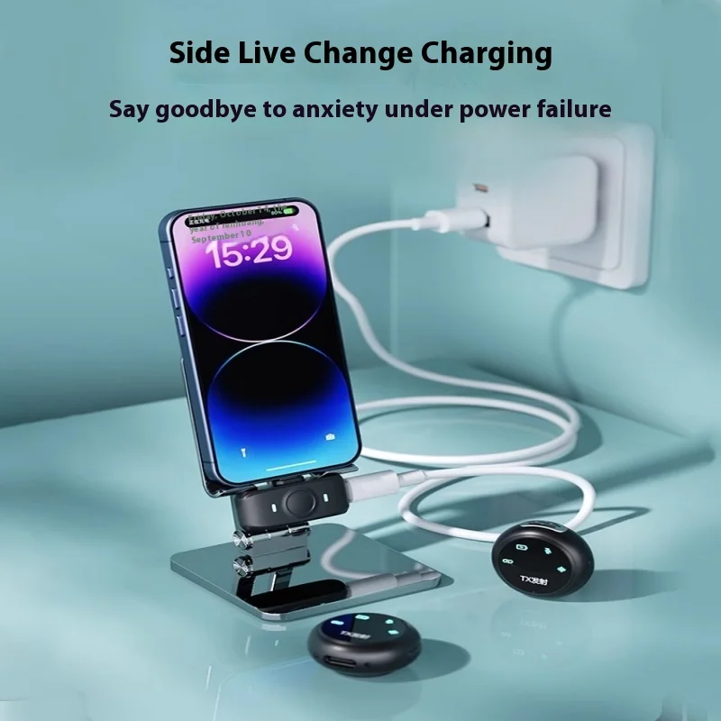 SOAIY MK.50 Lavalier Microphone Wireless Receiver Collar Style Live Streaming Equipment Anchor Recording Noise Reduction Mic