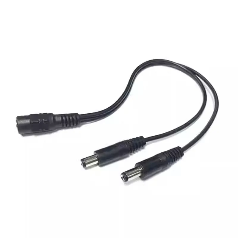 1 to 2 Way Connector DC Plug Power Splitter Cable for CCTV Power Supply Adapter 5.5mm*2.1mm