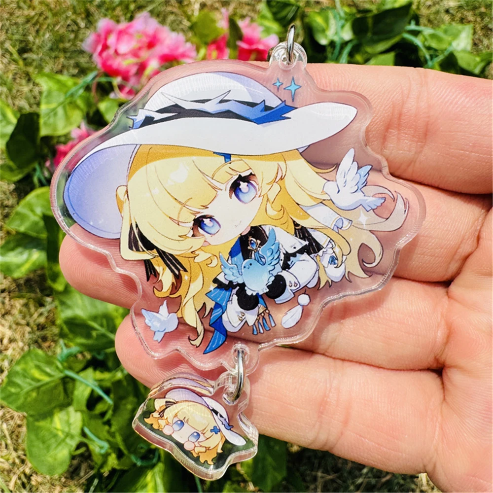 Anime Stille Heks Monica Evarett Felix Ark Ridill Cosplay KOSTUUM Acryl Sleutelhangers Sleutelhanger Prop Kerstcadeau