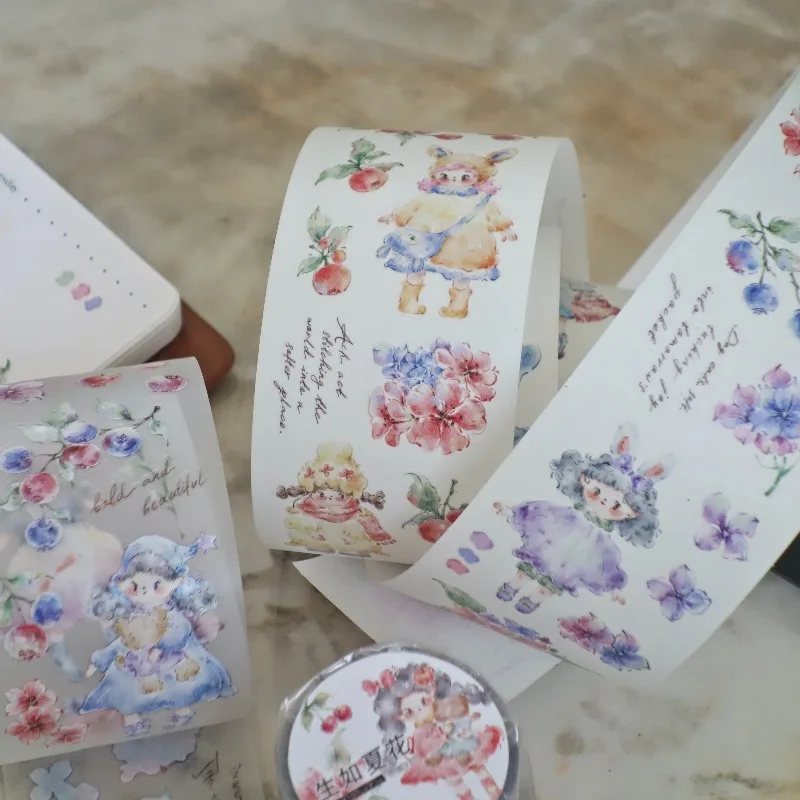 

Прекрасная девушка вживую как лето, высеченные ленты для домашних животных, васи, принадлежности для рукоделия, сделай сам, скрапбукинг, изготовление открыток, декоративные наклейки с планом