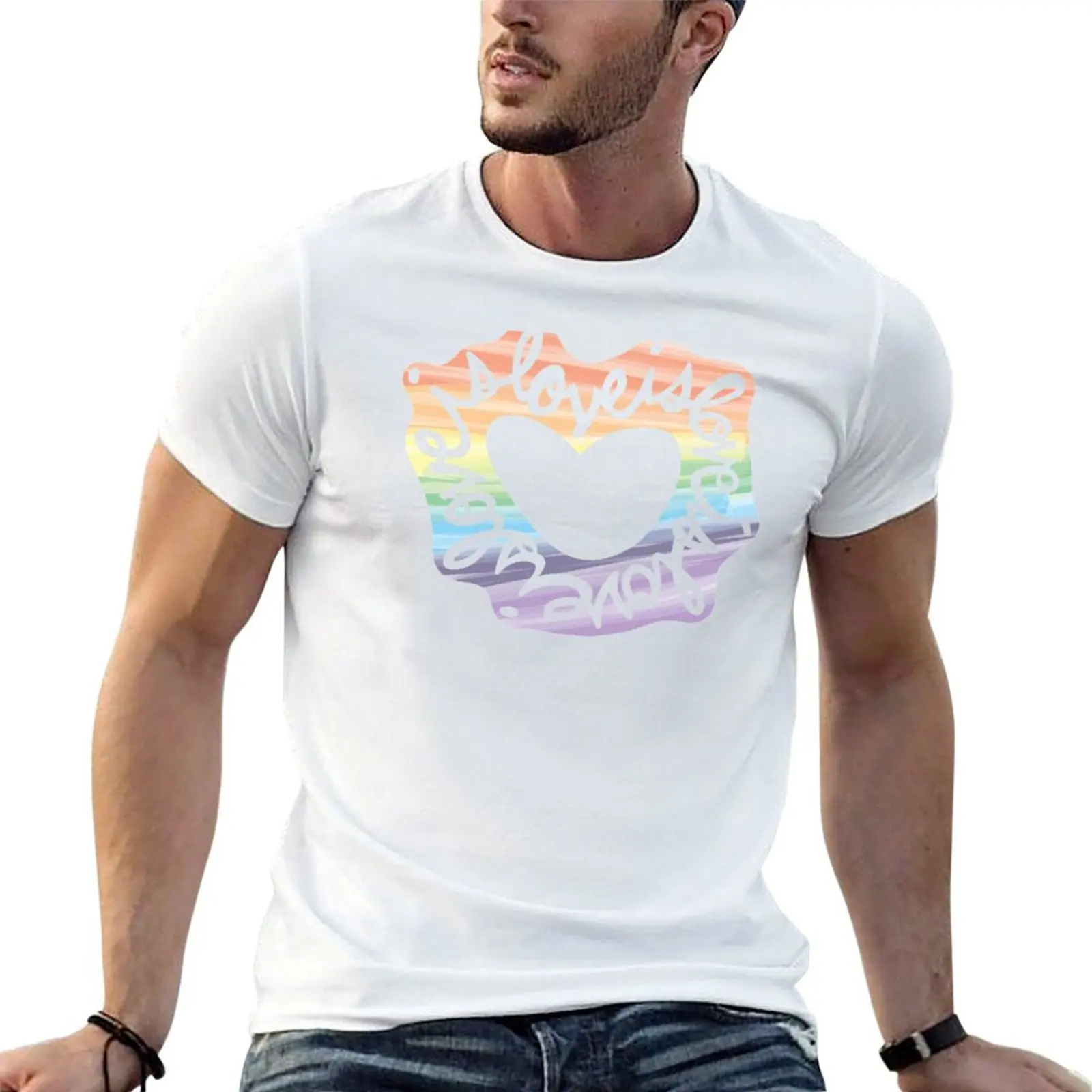 

Love Is Love Is Love - Rainbow 2 T-Shirt cotton tshirt 100% cotton t shirts high quality T-Shirt