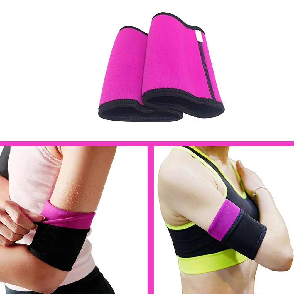 

Pair Sports Arm Sleeve Elastic Ultrathin Sweat Absorption Rosy Lining for Jogging Running Exercise Breathable Absorbent