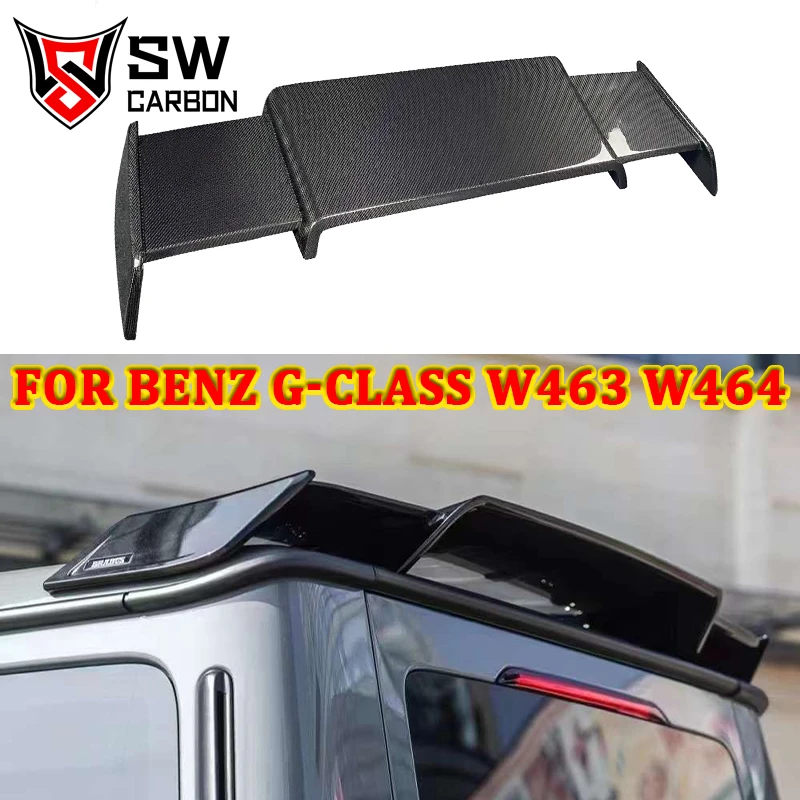 Carbon Fiber B-rabus Style Rear Spoiler for Mercedes-Benz G-Class W464 G-Class G350 G500 G550 G63 Car Roof Splitter Lip Wing