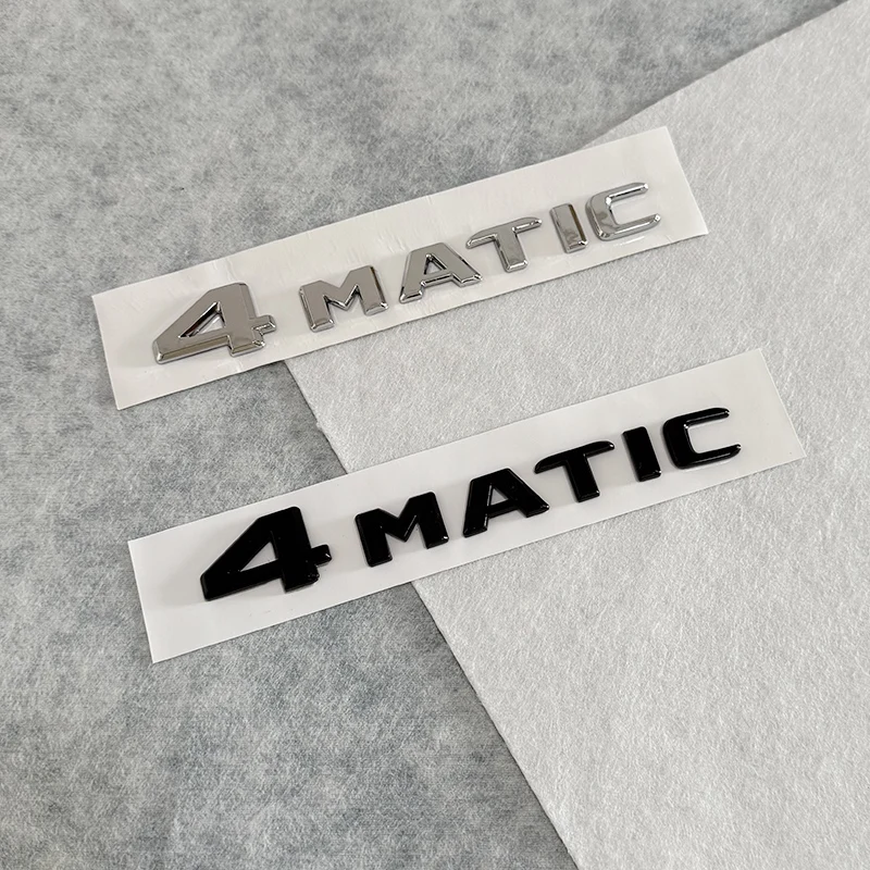 For Mercedes Benz A B C E G S ML SL CL GLA CLA Class AMG 4MATIC 4 MATIC Trunk Chrome Matte Black Letters Emblem Badge sticker