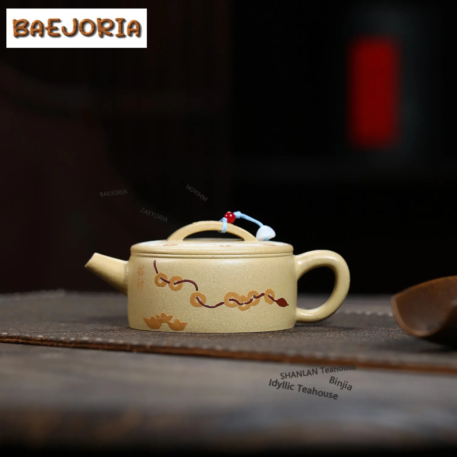 200ml Elegant Yixing Purple Clay Teapots Handmade Large Caliber Pot Raw Ore Motoyama Green Mud Kettle Chinese Zisha Tea Set