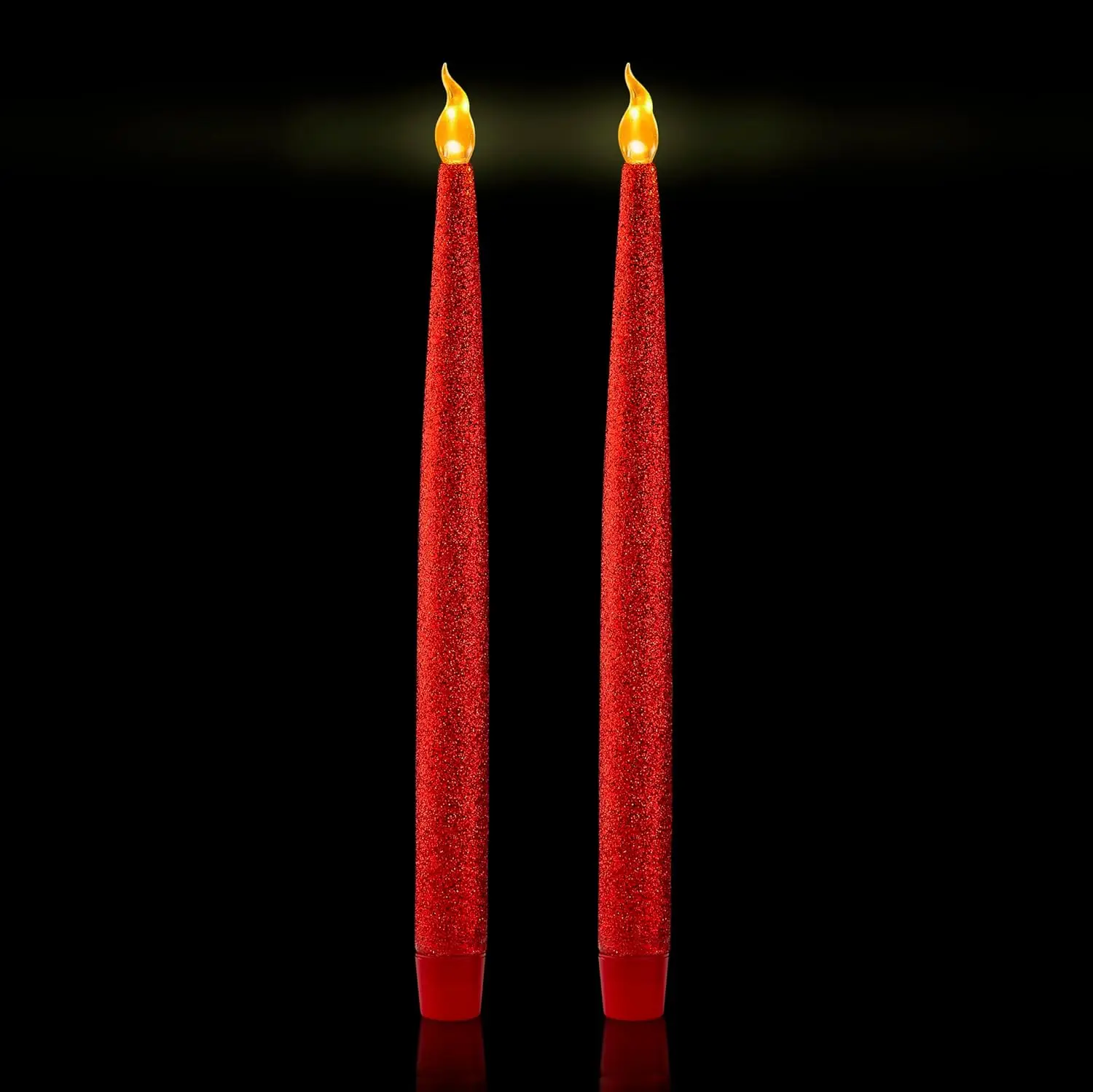 Red Led Taper Candl…