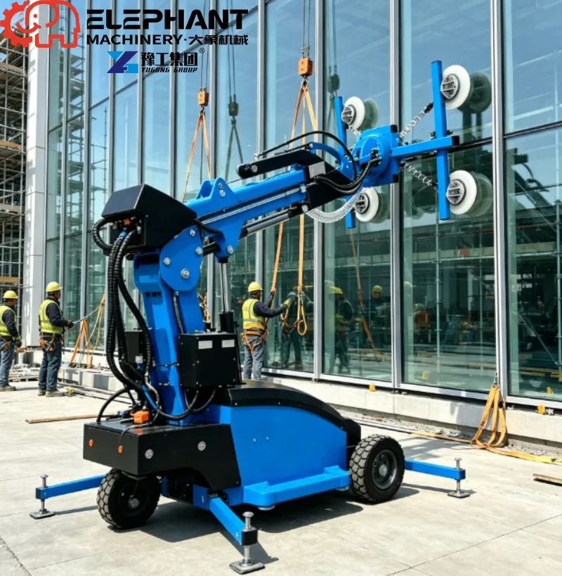 Cleanroom Grade High Precision Vacuum Glass Lifter, 800kg Capacity Suction Machine For Electronic Industry