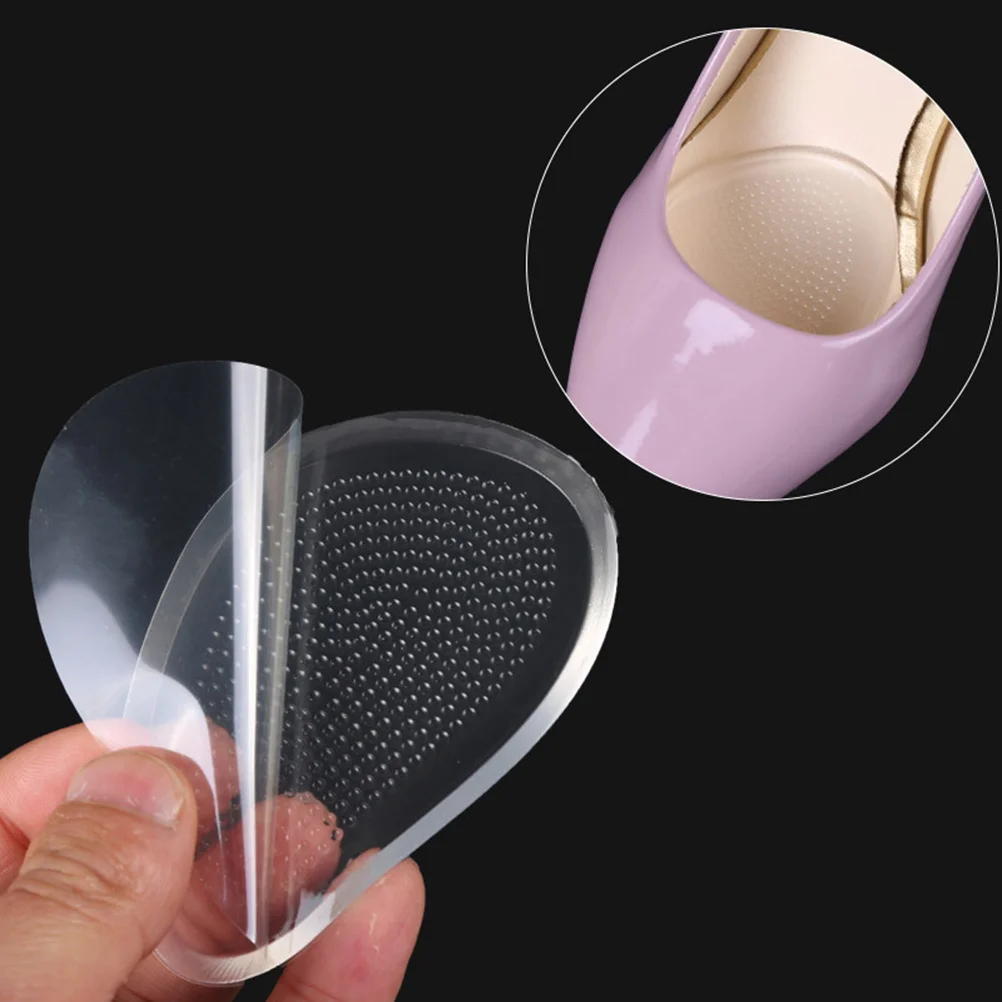 

5pcs Silicone Half Insoles Clear Forefoot Cushion Metatarsal Pads For Pain Relief Anti-Slip Foot Care Half Shoe Pads