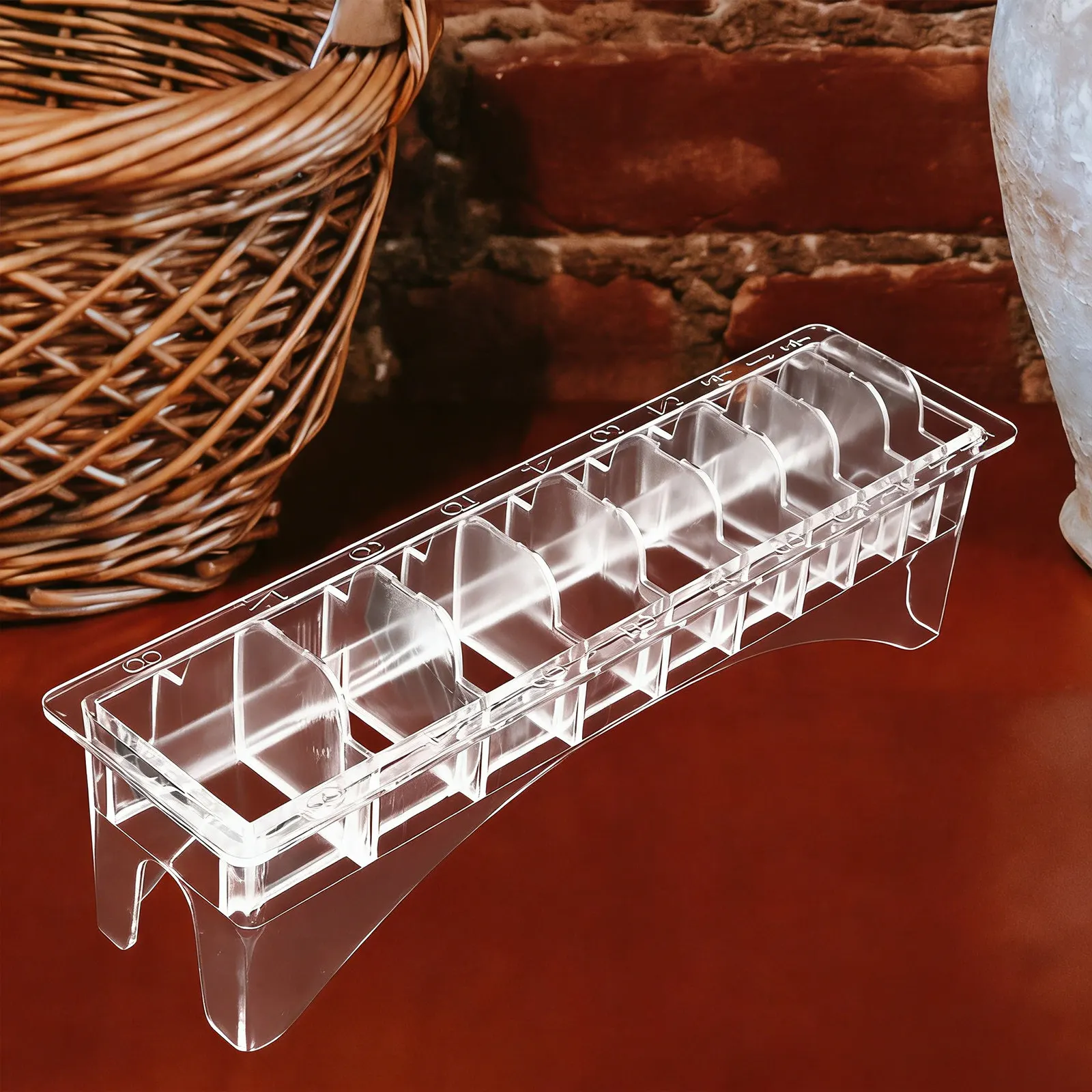 

2Pcs ABS Comb Storage Box Limit Positioning Hair Styling Organizer for Guide Combs Hair Salon Desk Tidy Storage Holder