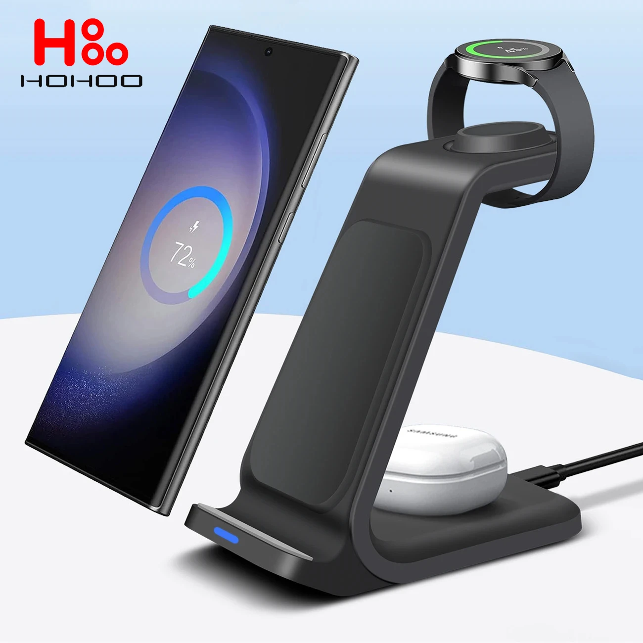 3 in 1 30W Travel Wireless Charger For Samsung Galaxy S24 S23 S22 21 Buds 2 Pro iPhone 15 14 13 12 Pro max Fast Charging Station