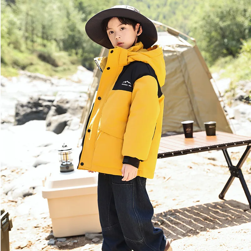 OLEKID 2025 Russian Winter Children Down Jacket Waterproof Hooded Teenager Outerwear Coat  5-14 Years Kids Jacket Coat Outfit
