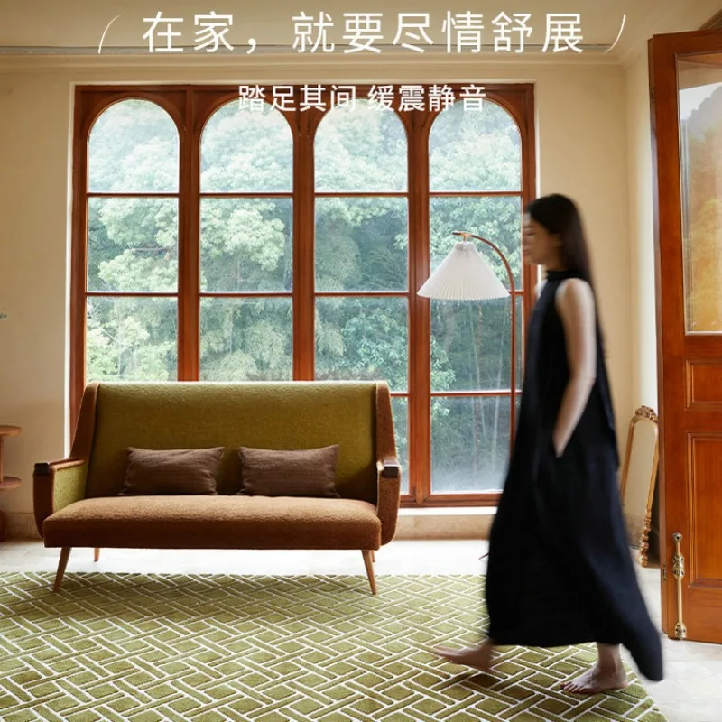 French retro living room carpet medieval three-dimensional high-end sofa coffee table blanket household bedroom bedside blanket