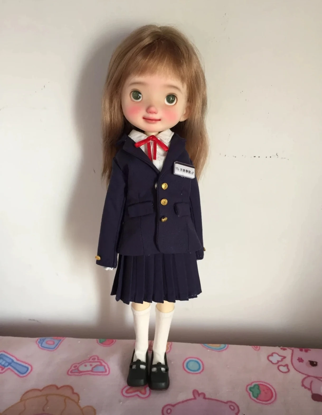 Blythe OB22 Doll Clothes Japanese School Uniform Formal Suit Shirt JK Pleated Skirt For 1/6 BJD OB24 Gift Birthday - view 2