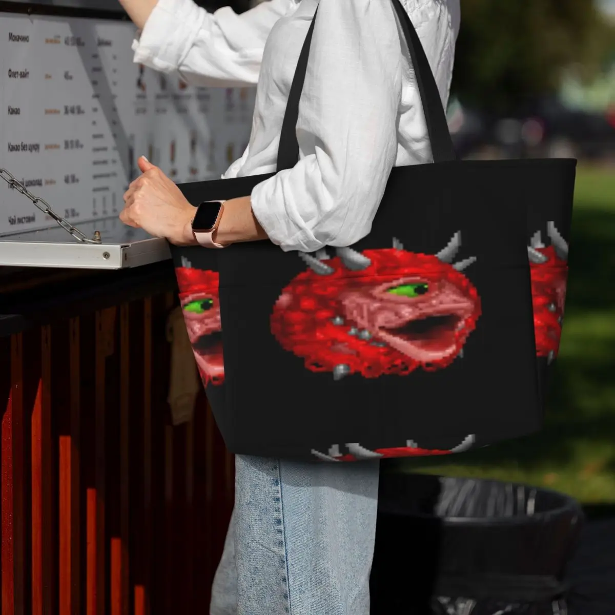 

Cacodemon Poggers Пляжная большая сумка Спортивный тренажерный зал Йога Duffle Большая большая сумка Женская дорожная сумка Сумка для фитнеса