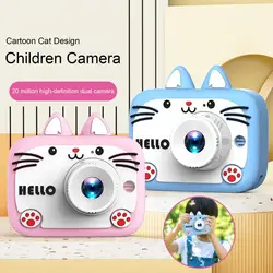Cámara Digital X900 para niños, diseño de gato de dibujos animados, cámara de Selfie HD, Video de viaje, disparo Macro