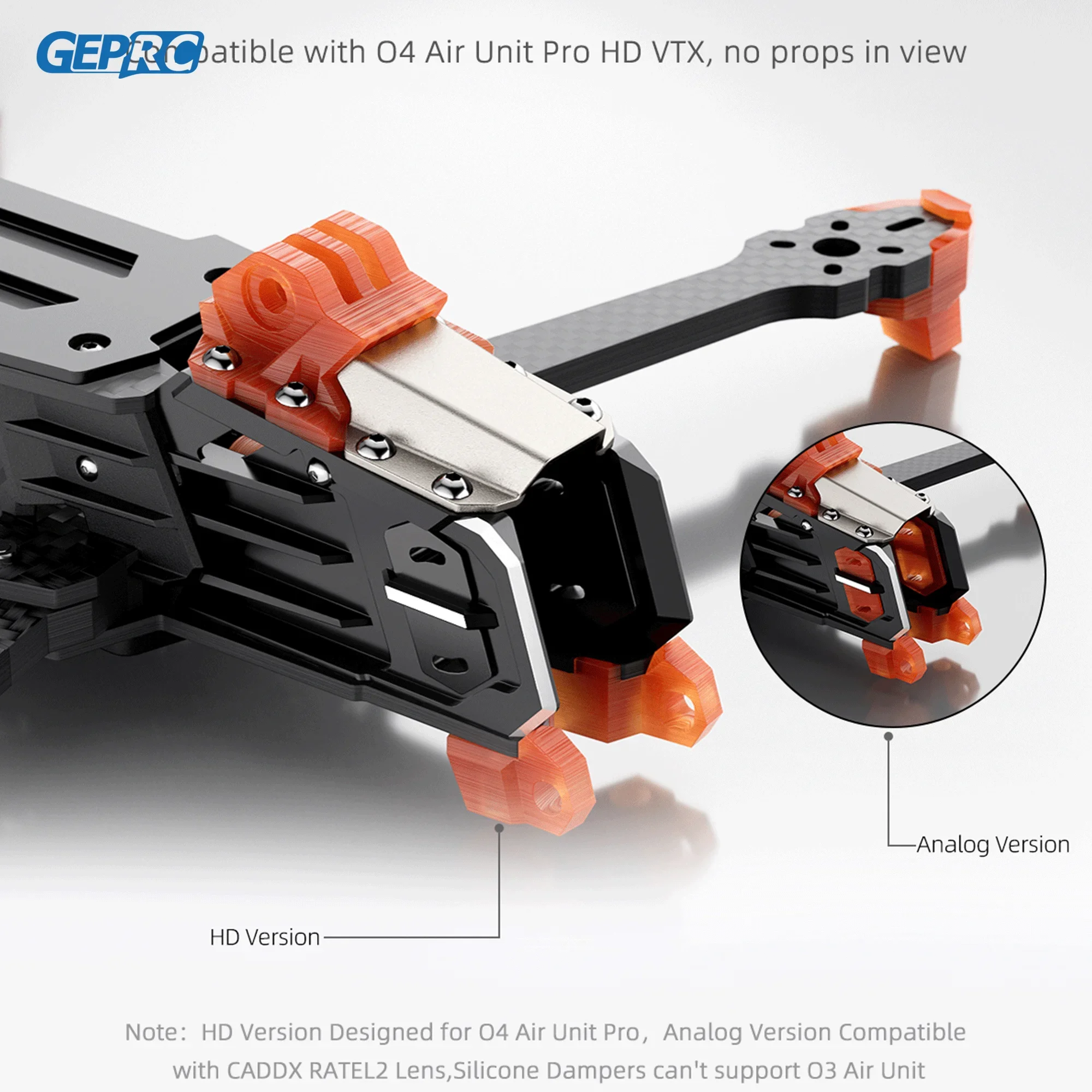 GEPRC GEP-MOZ7 V2 フレームパーツ アクセサリー ベース クアッドコプター FPV フリースタイル RC レーシング ドローン