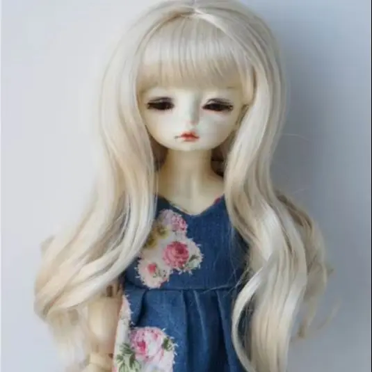 JD298 1/6 1/4 1/3 Long Wave Full Bang BJD Wig For Size 6-7inch to 9-10inch Hair Cheap YOSD MSD SD Blythe Doll Accessories