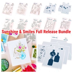 Summer Fun Sunshine & Smiles Petal Metal Cutting Dies DIY Scrapbooking Paper Stencil Cut Die Hot Foil Stamps Seal Set Embossed