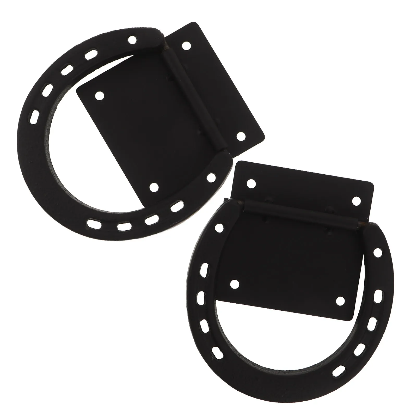 2Pcs Heavy Duty Steel Horse Tie Ring Wall Mount Stable Tie Down Rings Rust Resistant Equestrian Equipment Helps Horse Pull Back