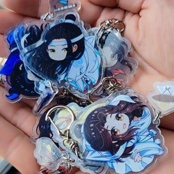 Cartoon Figures Mo Dao Zu Shi Acrylic Keychain Cosplay Wei Wu Xian Lan Wang Ji Pendant Bag Key Chain Jewlery For Children Gift