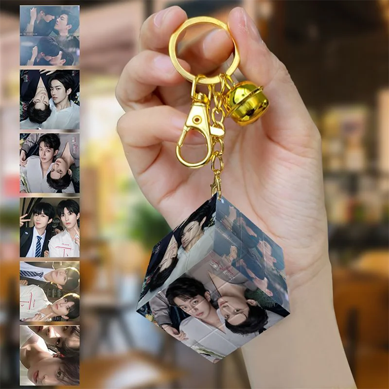 TV ABO الرغبة ألفا إنجما شنغ شاويو هوا يونغ تأثيري المفاتيح البلاستيك حلية ثلاثية الأبعاد مكعب روبيك مفتاح سلسلة كيرينغ الدعامة #3