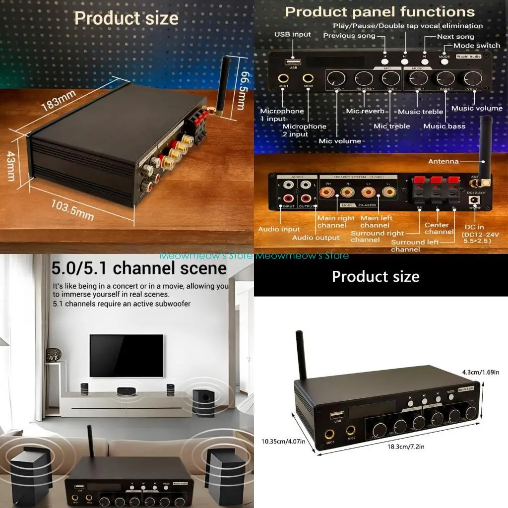 W91A 2.0/5.0/5.1 Canale Compatibile Modulo Amplificatore Amplificatore Suono Sound Scheda Amplificatore Scheda della
