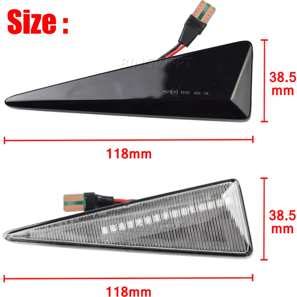 Para płynących światło obrysowe boczne kierunkowskaz LED dla Renault Grand Scenic MK2 2003-2009 dla Renault Thalia MK2 2008-2013