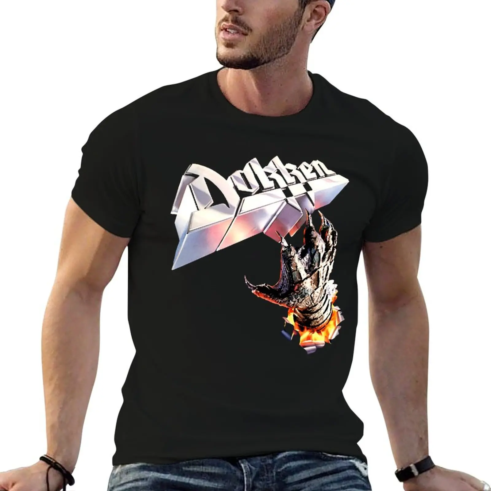 Camiseta original Dokken para hombre, camisetas para hombre, camiseta de algodón suave para hombre, camiseta de algodón para hombre
