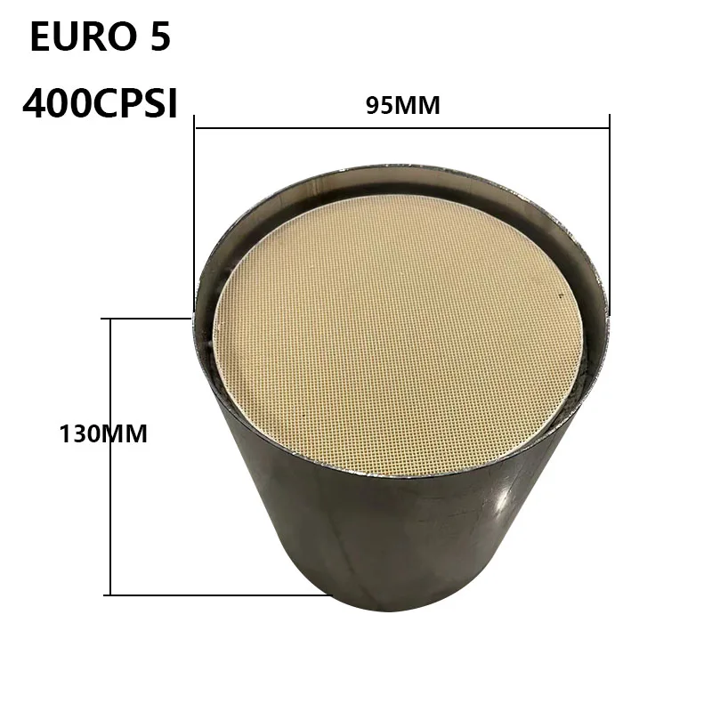 

EURO 5 400 CPSI Universal 95*130MM High Traffic Catalytic Converter Ceramics Honeycomb Catalytic Converter With Metal Liner