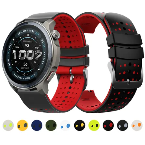 22mm Sports Silicone Strap For Huami AMAZFIT BALANCE 2 Strap AMAZFIT GTR 4 3 Pro 2e 47mm/Cheetah/BIP 6 46mm Wristbands Bracelet