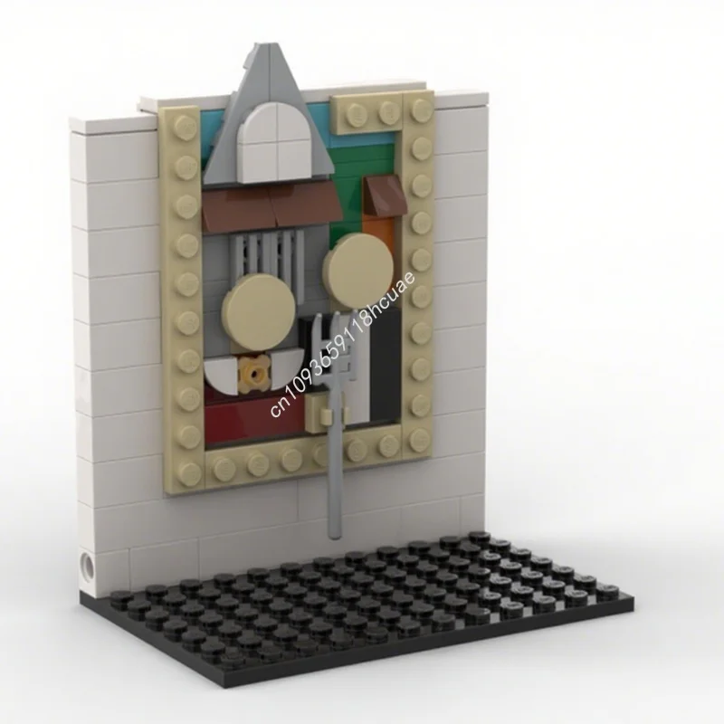 109 個 MOC アメリカン ゴシック グラント ウッド ギャラリー モデル ビルディング ブロック 建設組み立て DIY ブリック クリスマス ギフト おもちゃ 誕生日