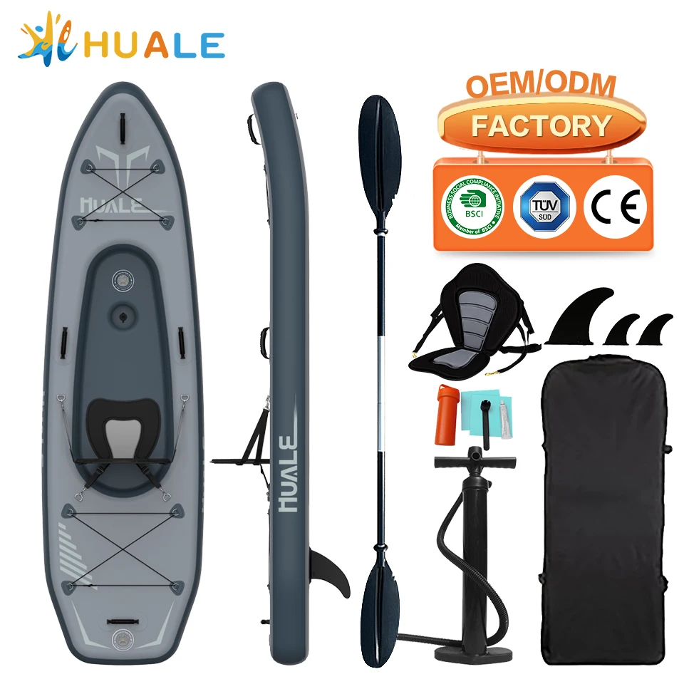 

Inflatable Kayak Canoe Drop Stitch Summer Fishing Kayaks 1 Person