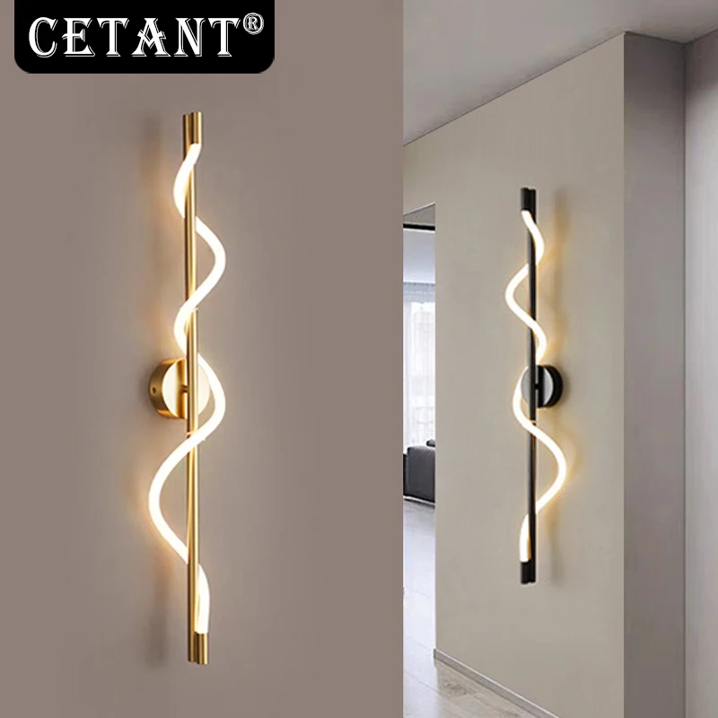 

Wall Lamp LED Modern Black/Gold Wall Sconces Bedroom Living Room Study 56/80cm Long Tube luxurious Home Decoration Indoor Lights