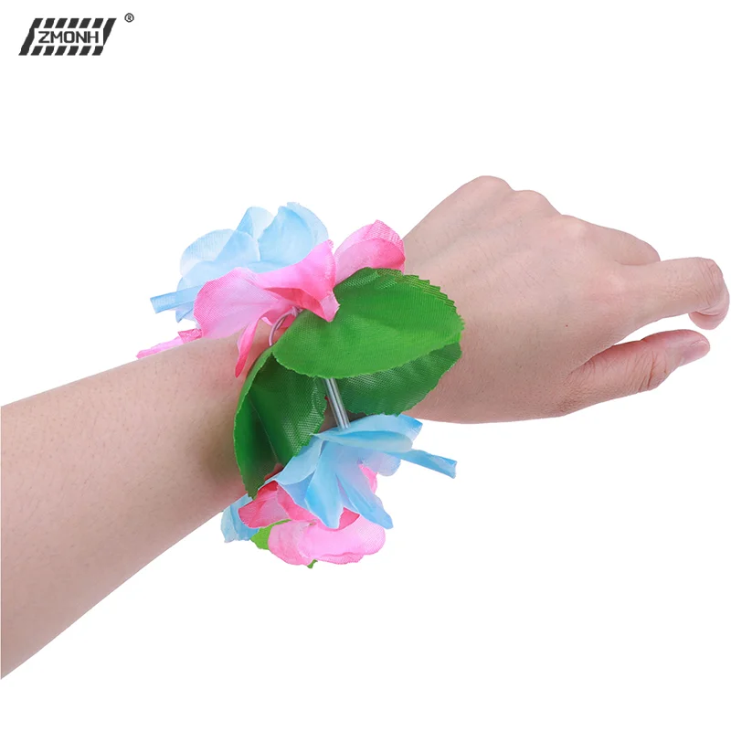 

[H]4Pcs/set Hawaiian Flower leis Garland Necklace DIY Decoration Fancy Dress Party