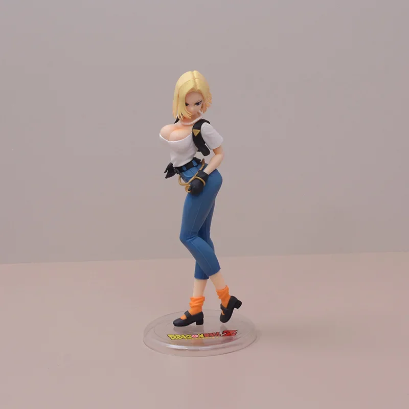 Neue 20cm Drachen ball z sexy Jeans Android 18 Action figur Spielzeug Sammlung Puppe Weihnachten Drachen ball z Geschenk