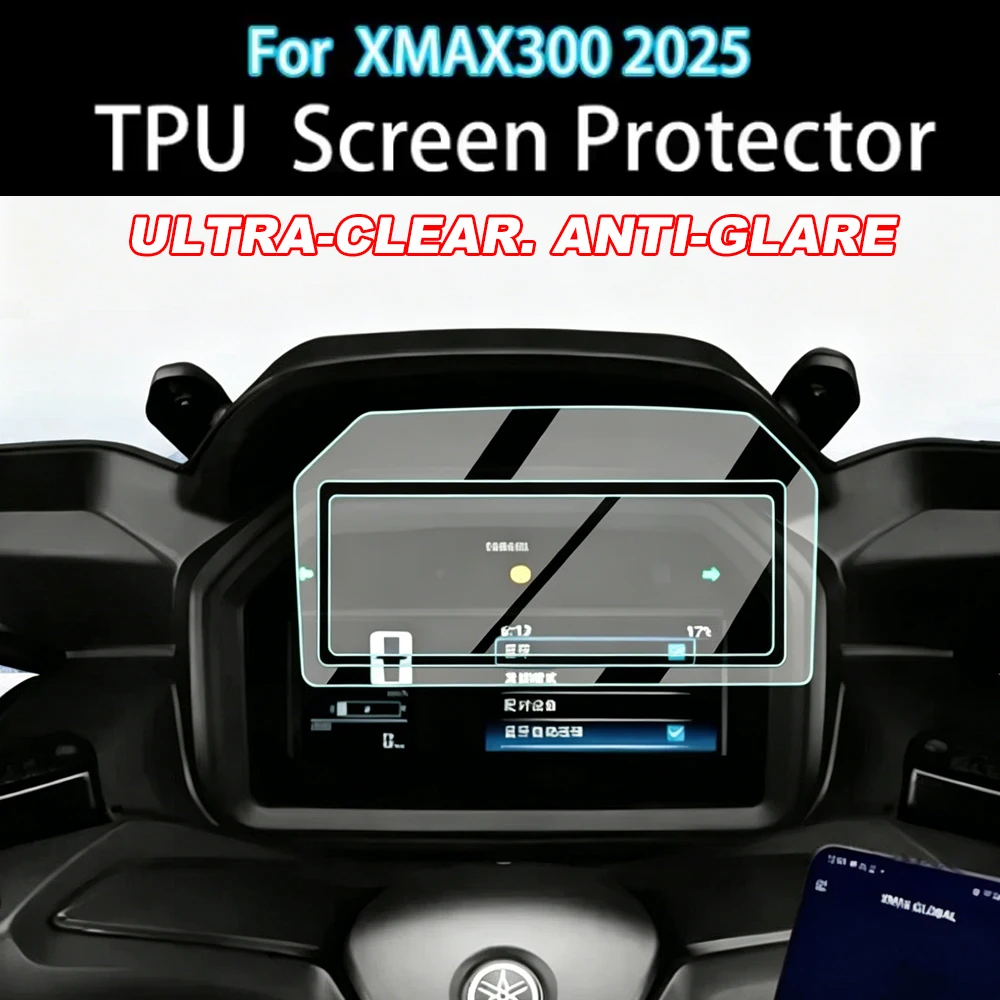 

For Yamaha XMAX300 XMAX250 XMAX150 XMAX TECH MAX 2025- TPU Accessories Screen Dashboard Motorcycle Protection Instrument Film